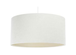 5906742024616 - 0E0-164-40 Hängeleuchte glamour Velourstoff strukturiert auf PVC-Basis weiß creme 1xE27 40W H102 Ø40cm dimmbar - Bps Koncept