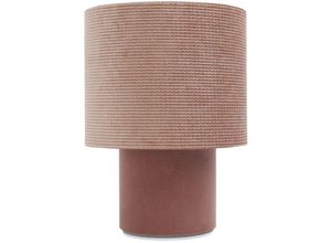 5906742025200 - 0E0s-M-015 Tischleuchte twist Velourstoff auf PVC-Basis rosa 1xE27 40W H29 Ø20cm mit Schalter - Bps Koncept