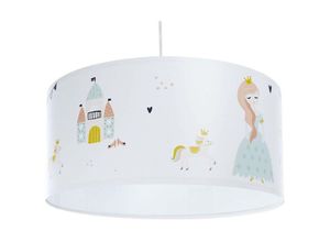 5906742026634 - F-090-640-60 Kinderzimmerlampe Hängeleuchte sweet dreams 1xE27 max40W pvc mit UV-Farbdruck weiß mehrfarbig H102cm Ø30cm dimmbar - Bps Koncept