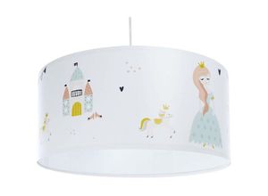 5906742026641 - F-090-650-40 Kinderzimmerlampe Hängeleuchte sweet dreams 1xE27 max40W pvc mit UV-Farbdruck weiß mehrfarbig H102cm Ø40cm dimmbar - Bps Koncept