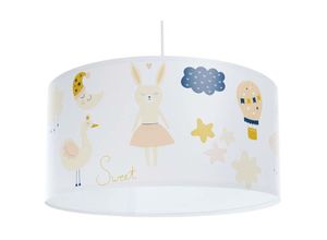 5906742026696 - F-530k-A Kinderzimmerlampe Hängeleuchte sweet dreams 1xE27 max40W pvc mit UV-Farbdruck weiß mehrfarbig H102cm Ø30cm dimmbar - Bps Koncept