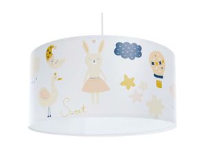 5906742026719 - Bps Koncept - f-530p-bw Kinderzimmerlampe Hängeleuchte sweet dreams 1xE27 max40W pvc mit UV-Farbdruck weiß mehrfarbig H107cm Ø50cm dimmbar