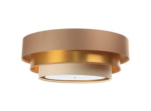 5906742027167 - 050-2EP-089 Deckenleuchte trinity 2xE27 40W Satin auf PVC-Kunststoff beige gold weiß H23cm Ø60cm dimmbar - Bps Koncept