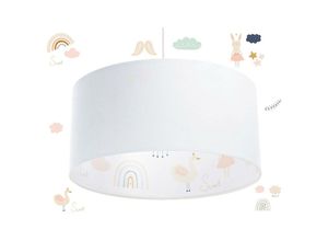 5906742028119 - f-540-50 Kinderzimmerlampe Hängeleuchte SWEET DREAMS 1xE27 max40W Velours auf PVC-Basis mit Öko-Latexdruck weiß mehrfarbig H107cm