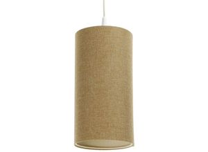 5906742029819 - 0T0-014-15w20 Hängeleuchte boho elegant E27 1x40W Stoff strukturiert auf PVC-Kunststoff braun H102cm Ø15cm dimmbar - Bps Koncept