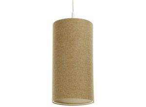 5906742029833 - 0T0-014-15w30 Hängeleuchte boho elegant E27 1x40W Stoff strukturiert auf PVC-Kunststoff braun H102cm Ø15cm dimmbar - Bps Koncept