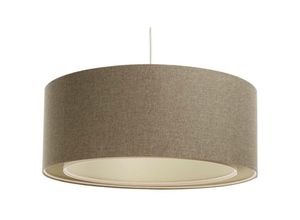 5906742030068 - 06A-018-50 Hängeleuchte boho elegant E27 1x40W Stoff strukturiert auf PVC-Kunststoff beige creme H90cm Ø50cm dimmbar - Bps Koncept