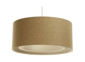 5906742030082 - 06A-019-40 Hängeleuchte boho elegant E27 1x40W Stoff strukturiert auf PVC-Kunststoff braun creme H90cm Ø40cm dimmbar - Bps Koncept