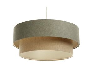 5906742030358 - Bps Koncept - 061-112-60 Hängeleuchte boho elegant E27 1x40W Stoff strukturiert auf PVC-Kunststoff grau beige H91cm Ø60cm dimmbar