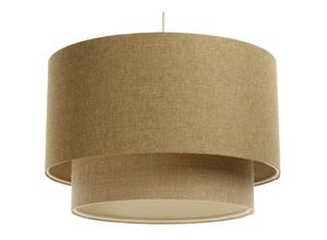 5906742030570 - 061-120-40 Hängeleuchte boho elegant E27 1x40W Stoff strukturiert auf PVC-Kunststoff braun beige creme H96cm Ø40cm dimmbar - Bps Koncept