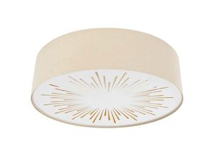 5906742031874 - 090-501-40 Deckenleuchte rays E27 2x40W Velourstoff beige-creme mit Diffusor H24cm Ø40cm dimmbar - Bps Koncept