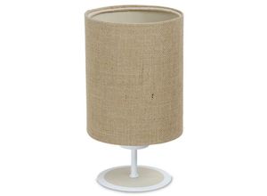 5906742032017 - 0E0s-Mb6-002 Tischleuchte boho E27 max1X60W Stoff strukturiert auf pp Kunststoff beige creme H29cm Ø15cm mit Schiebeschalter - Bps Koncept