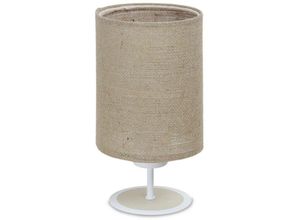 5906742032031 - 0E0s-Mb6-004 Tischleuchte boho E27 max1X60W Stoff strukturiert auf pp Kunststoff beige H29cm Ø15cm mit Schiebeschalter - Bps Koncept