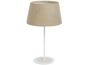 5906742032246 - 070s-Mb2-002 Tischleuchte boho E27 max1X60W Stoff strukturiert auf pp Kunststoff beige creme H47cm Ø26cm mit Schiebeschalter - Bps Koncept