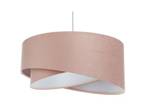 5906742032888 - 060-221-40 Hängeleuchte jasmin bebe E27 max1X60W Jasmin-Velourstoff puderrosa auf PP-Kunststoff innen hellgrau H90cm Ø40cm dimmbar - Bps Koncept