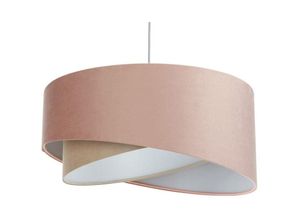 5906742032963 - 060-223-40 Hängeleuchte jasmin bebe E27 max1X60W Jasmin-Velourstoff puderrosa beige auf PP-Kunststoff innen hellgrau H90cm Ø40cm dimmbar - Bps