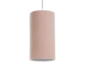 5906742033236 - 0T0-018-15w20 Hängeleuchte jasmin bebe E27 max1X60W Hanfgewebe puderrosa auf PVC-Kunststoff innen hellgrau H102cm Ø15cm dimmbar - Bps Koncept