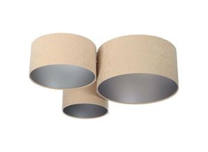 5906742042207 - Bps Koncept - 080-028 Deckenleuchte Trio beige silber 3 x E27 L91cm H30cm dimmbar