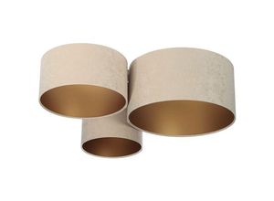 5906742042214 - Bps Koncept - 080-029 Deckenleuchte Trio beige gold 3 x E27 L91cm H30cm dimmbar