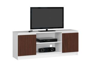 5907504381947 - Abamihome - Fernsehkommode K-140 | ein offenes Regalfach | 2 Ablagen mit Türen links und rechts | H55 x B140 x T40 cm | Gewicht 30 kg | Gewicht 40 kg