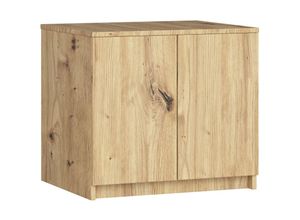 5907512212806 - Akord - Schrankaufsatz für Kleiderschrank S60 Eiche Artisan 60 cm 2 Türen 2 Ebenen B60 x H55 x T51 cm