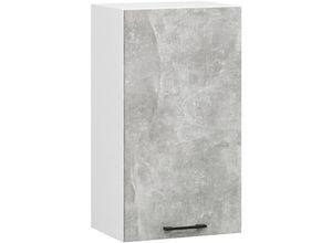 5907512215500 - Hängeschrank Küchenschrank Akord oliwia w 40 cm H720 Weiß Steingrau Tür 2 Regalböden 40x72x30 cm