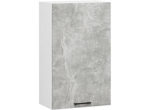 5907512215579 - Hängeschrank Küchenschrank Akord oliwia w 50 cm H720 Weiß Steingrau Tür 2 Regalböden 50x72x30 cm