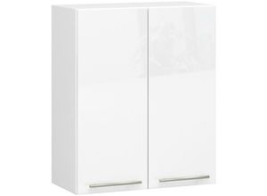 5907512215654 - Hängeschrank Küchenschrank AKORD OLIWIA modular W60 Weiß 60 cm 2 Türen 2 Ebenen Front Weiß Hochglanz B60 x H72 x T30 cm