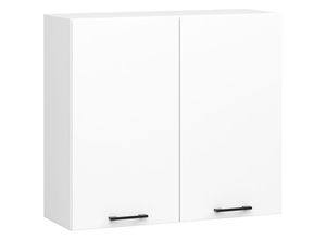 5907512218785 - Akord - Hängeschrank Küchenschrank oliwia w 80 cm H720 Weiß 2 Türen 2 Regalböden 80x72x30 cm