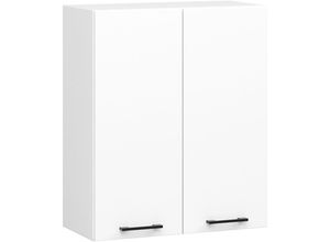 5907512218792 - Hängeschrank Küchenschrank Akord oliwia w 60 cm H720 Weiß 2 Türen 2 Regalböden 60x72x30 cm