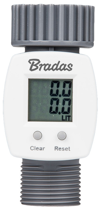 5907544409434 - Bradas Digitaler Wasserzähler WHITE LINE 3 4 grau weiß