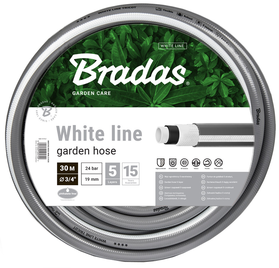 5907544425632 - Bradas Gartenschlauch WHITE LINE 1 2 silber weiß 20 m