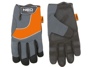 5907558412901 - Neo Tools - Profi Arbeitshandschuhe Kunstleder Gr10 Industriequalität - Grau