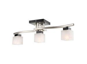 5907687410441 - Lamkur Lighting - Lamkur Dana Halbbündige Deckenleuchte mit mehreren Armen und Glasschirm Wenge 3x E14