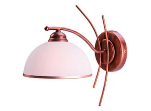 5907687414791 - Lamkur Lighting - Lamkur Patrycja Retro Wandlampe mit Schirm Braun 1x E27