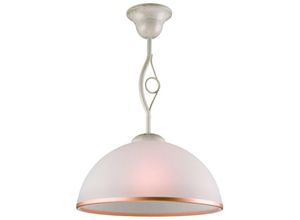 5907687419185 - Lamkur Lighting - Lamkur Retro Dome Pendel-Deckenleuchten Weiß 1x E27