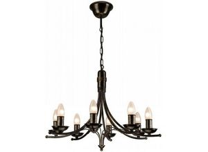 5907687422628 - Lamkur Lighting - Lamkur Luca Traditional Kronleuchter Schwarz 8x E14