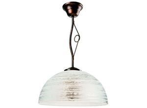 5907687425810 - Lamkur Lighting - Lamkur Emilio Dome Pendel-Deckenleuchten mit Glasschirm braun 1x E27