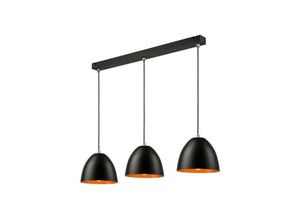 5907687428484 - Lamkur Lighting - Lamkur Livia Stab-Pendel-Deckenleuchte Schwarz 3x E27