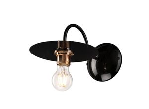 5907687431453 - Lamkur Lighting - Lamkur Alice Dome Wandleuchte Schwarz 1x E27