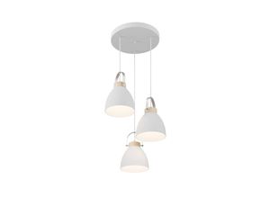 5907687431811 - Lamkur Lighting - Lamkur Danielle Stahl-Cluster-Pendel-Deckenleuchte Weiß 3x E27