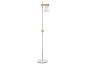 5907687433815 - Lamkur Lighting - Lamkur Enrico Task Stehlampe mit Stoffschirm weiß 1x E27