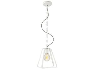 5907687434478 - Lamkur Lighting - Lamkur Riccardo Drahtgestell-Pendel-Deckenleuchte Weiß 1x E27