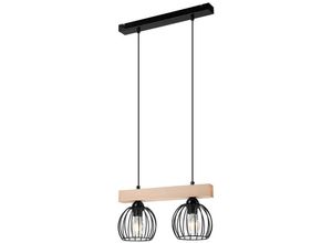 5907687436632 - Lamkur Lighting - Lamkur Sienna Stab-Pendel-Deckenleuchte Schwarz 2x E27