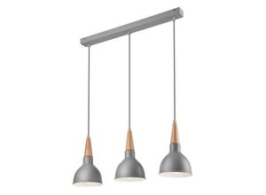 5907687436731 - Lamkur Lighting - Lamkur Francesca Stab-Pendel-Deckenleuchte Silber 3x E27