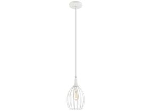 5907687436755 - Lamkur Lighting - Lamkur Vincent Drahtgestell-Pendel-Deckenleuchte Weiß 1x E27