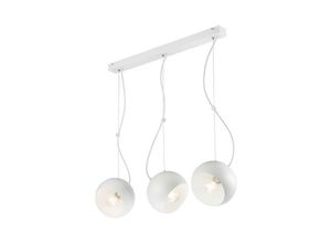 5907687437448 - Lamkur Lighting - Lamkur Inez Stab-Pendel-Deckenleuchte Weiß 3x E27