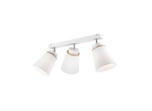 5907687437561 - Lamkur Lighting - Lamkur Agustino Spotlight Bar Stoffschirm Weiß 3x E27