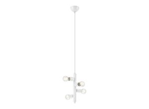 5907687438902 - Lamkur Lighting - Lamkur Linda Modern Mehrarm-Pendel-Deckenleuchte Weiß 4x E27