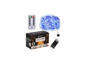 5907719414645 - Lichterkette Fernbedienung 480 LEDs 51 m Blau 8 Funktionen Stromversorgung Indoor Outdoor - Springos